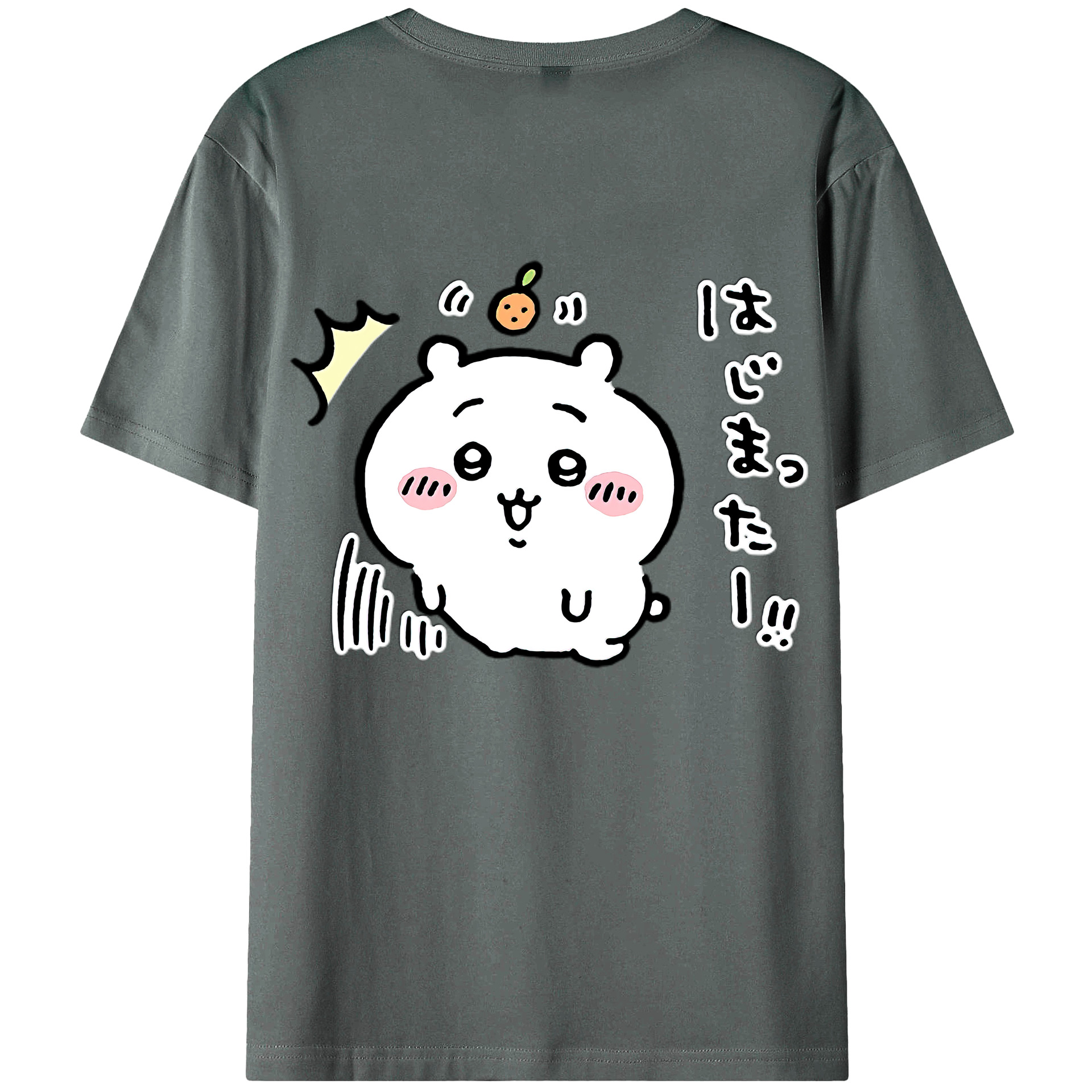（画像用） ちいかわ ちいかわ Chii-kawa chiikawa 綿100％半袖Tシャツ（背面プリント）